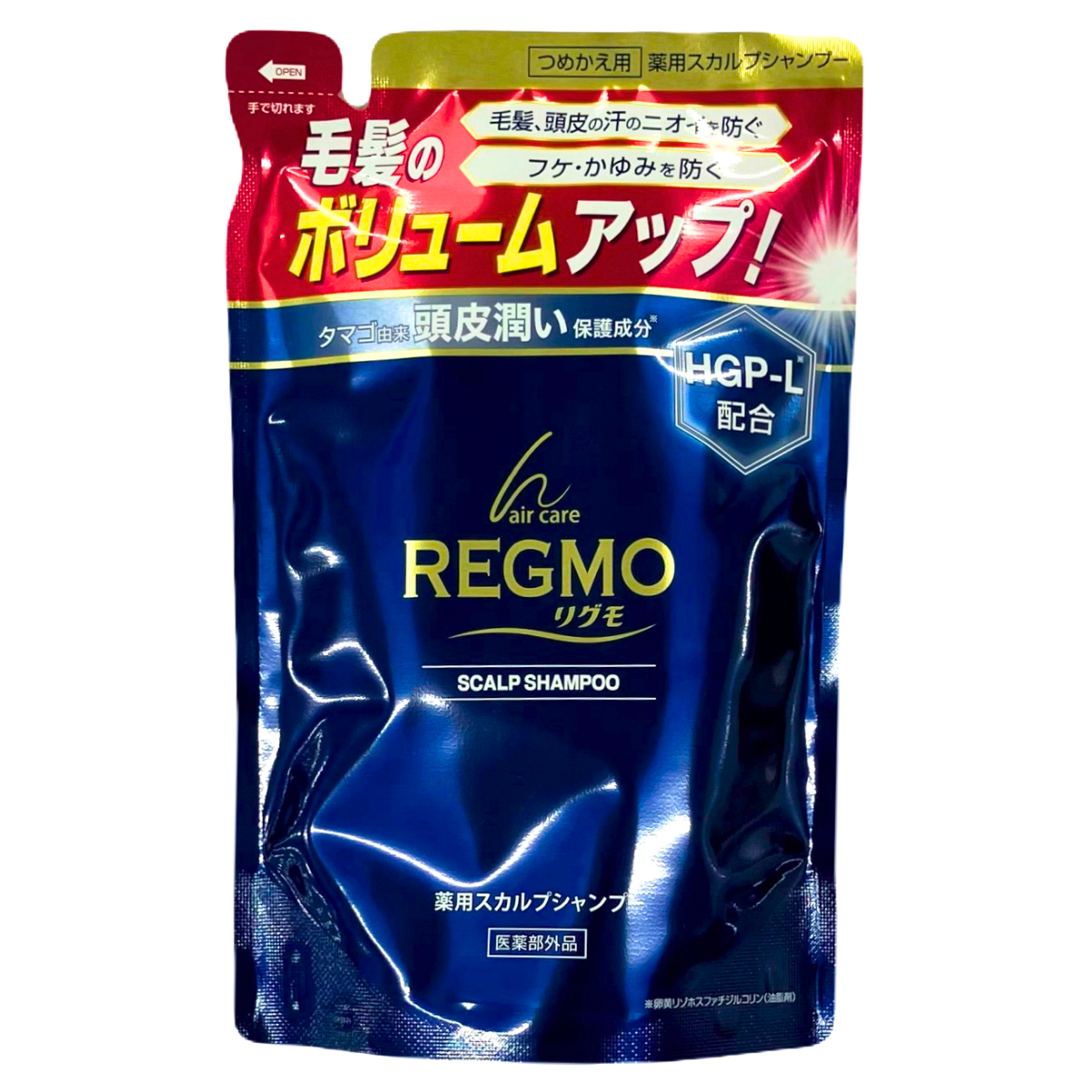 REGMO HGP ヘアケアシャンプー 240g (120g x 2) REGMO薬用スカルプコンディショナー 400ml<br>卵黄ペプチドHGP配合！